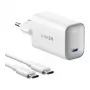 Anker Nano Charger 100W s USB-C káblom, biela