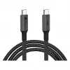 GoodConnections USB-C 4.0 (ST-ST) 1m Spletaný kábel 100W 8K 30Hz antracit