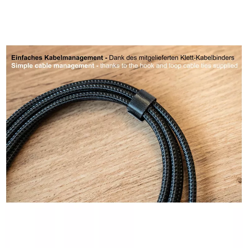 GoodConnections USB-C 4.0 (ST-ST) 1m Spletaný kábel 100W 8K 30Hz antracit