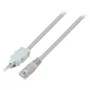 EFB Elektronik RJ45-LSA patch kábel 2m, 2-pólový, obsadenie a/b-4/5, sivý