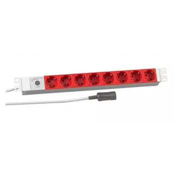 EFB Elektronik Koop PROFIversal Rozvodný panel (do racku) - 8 x zásuvky Schuko, vstup IEC C14, 250 V, 10 A, 2500 W, 1U, čierny