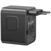 USAMS cestovný adaptér CC308 17W 4in1 US/AU/EU/UK čierny
