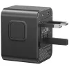 USAMS cestovný adaptér CC308 17W 4in1 US/AU/EU/UK čierny