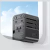 USAMS cestovný adaptér CC308 17W 4in1 US/AU/EU/UK čierny