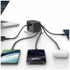 USAMS Cestovný adaptér CC310 70W 3xUSB-C US/AU/EU/UK čierny