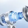 AWEI F39 Fast Ice Mini ručný ventilátor, ľadovo biela, 3600mAh, turbo chladenie, 5 stupňov, USB-C