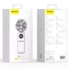 AWEI F39 Fast Ice Mini ručný ventilátor, ľadovo biela, 3600mAh, turbo chladenie, 5 stupňov, USB-C
