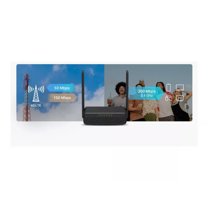 Mercusys MB113-4G Wireless 4G LTE prenosný router 300Mbps