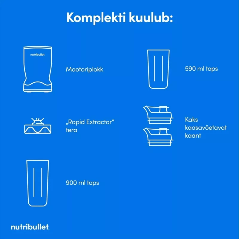 Nutribullet NBT1006MB Turbo 1000 W mixér, matná čierna