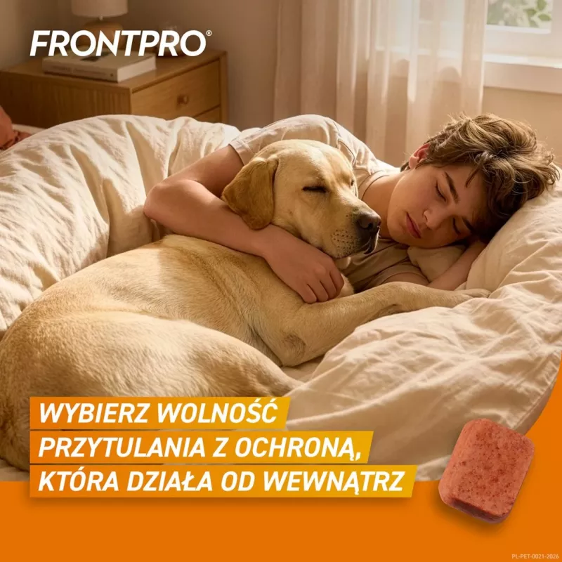 FRONTPRO tablety proti blchám a kliešťom pre psov (25-50 kg) - 3x 136 mg Afoxolaner žuvacie tablety