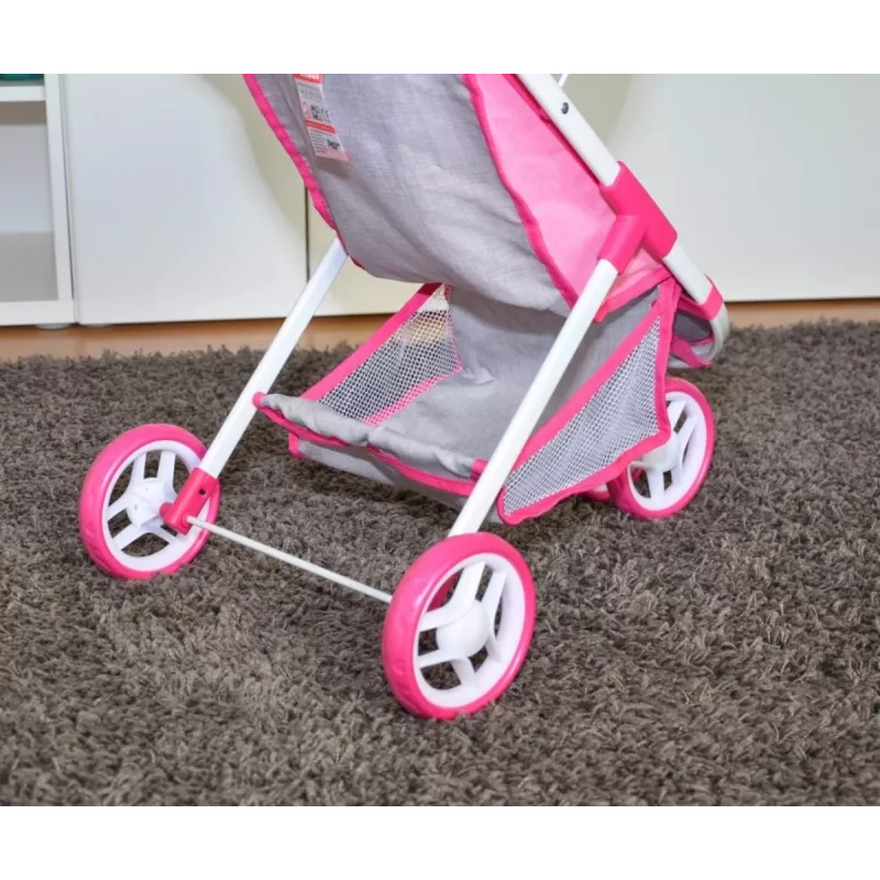 MILLY MALLY kočík pre bábiky Susie Prestige – ružová/sivá/biela