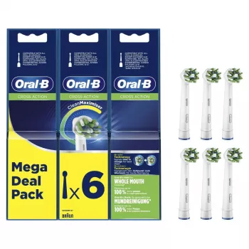Oral-B Pro CrossAction Refill 6 balenie biele hlavice elektrickej zubnej kefky