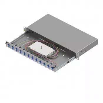 ZVK EasyLan LWL spájkovacia skriňa Basic SB0012571HE 12x LC-Duplex Standard OS2 výsuvná - LWL - LC-Duplex pripojenie