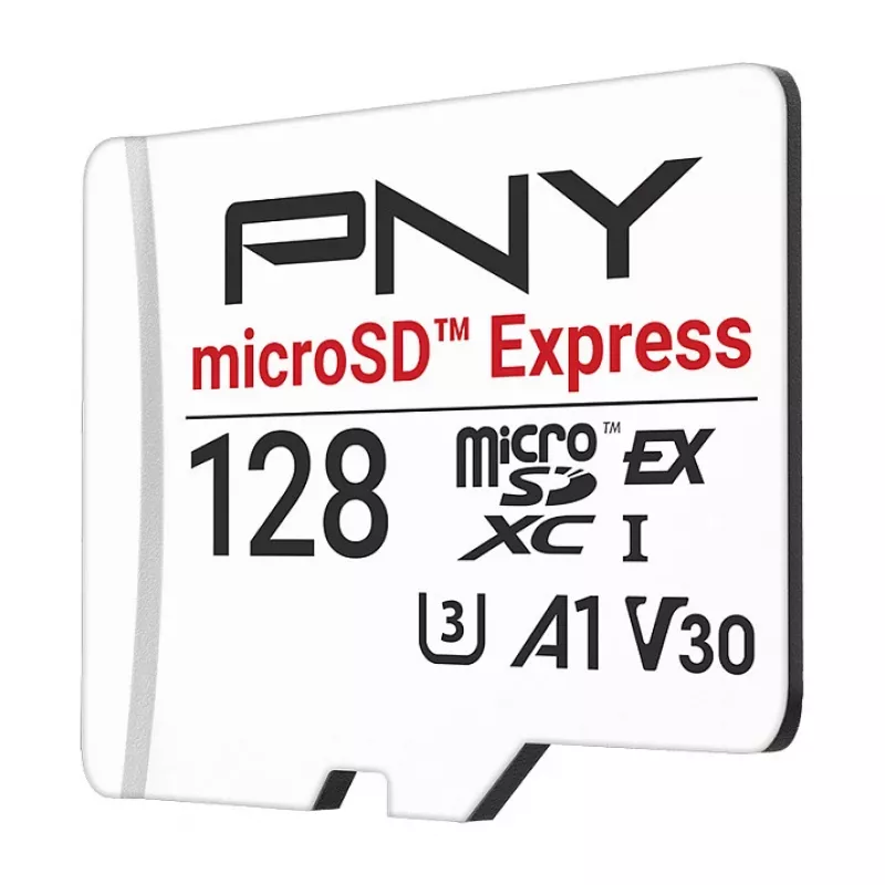 PNY 128GB microSDXC Express Card UHS-I U3 V30 A1 so SD adaptérom