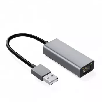 IBOX hliníkový USB-C na RJ45 Gigabit Ethernet adaptér, Space Gray
