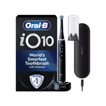 Braun Oral-B iO Series 10 elektrická zubná kefka Cosmic Black s iO Sense Smart Charger a cestovným puzdrom Power2Go
