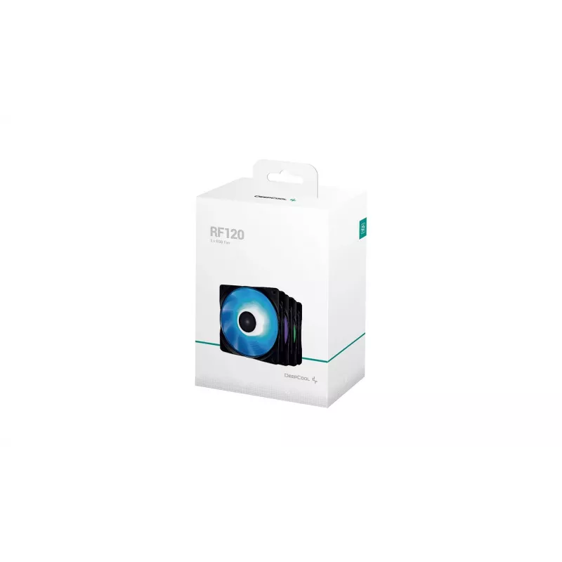 DeepCool RF120 3-in-1 RGB PWM 120mm skriňový ventilátor (čierny, balenie 3 ks)