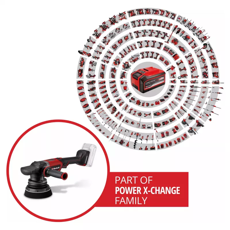 EINHELL Professional akumulátorová excentrická brúska CP-EP 18/125 Li BL-Solo, 18V, 125mm, červená/čierna, bez batérie