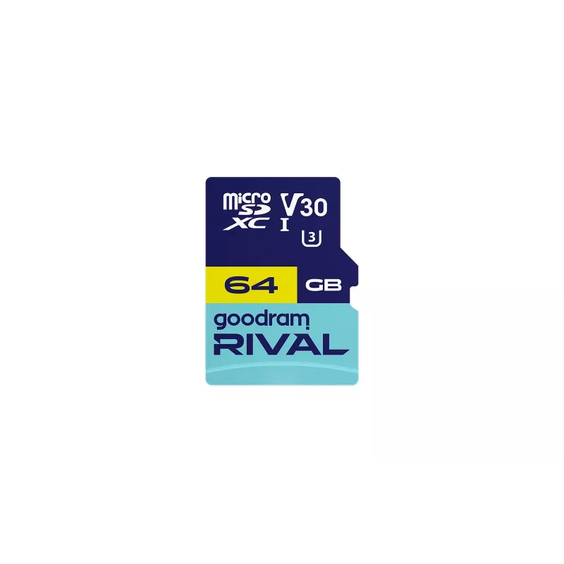 GOODRAM microSDXC 64GB V30 A2 UHS-I U3 RIVAL + adaptér