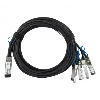 BlueOptics Intel XXV4DACBL3M kompatibilný BlueLAN pasívny 100GBASE-CR4 QSFP28 na 4x25GBASE-CR SFP28 Direct Attach breakout kábel, 3m, AWG26