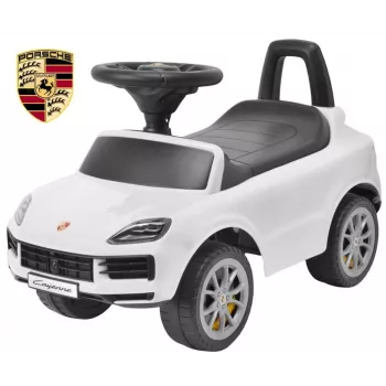 MILLY MALLY detské vozidlo Porsche Cayenne S biele - elektrické detské auto s 12V batériou, diaľkovým ovládaním, LED svetlami