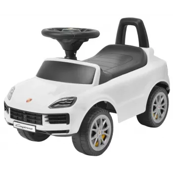 MILLY MALLY detské vozidlo Porsche Cayenne S biele - elektrické detské auto s 12V batériou, diaľkovým ovládaním, LED svetlami