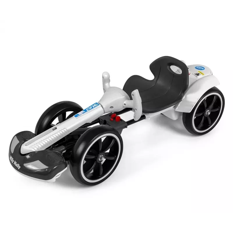 MILLY MALLY Go-kart na batériu Bolt biela