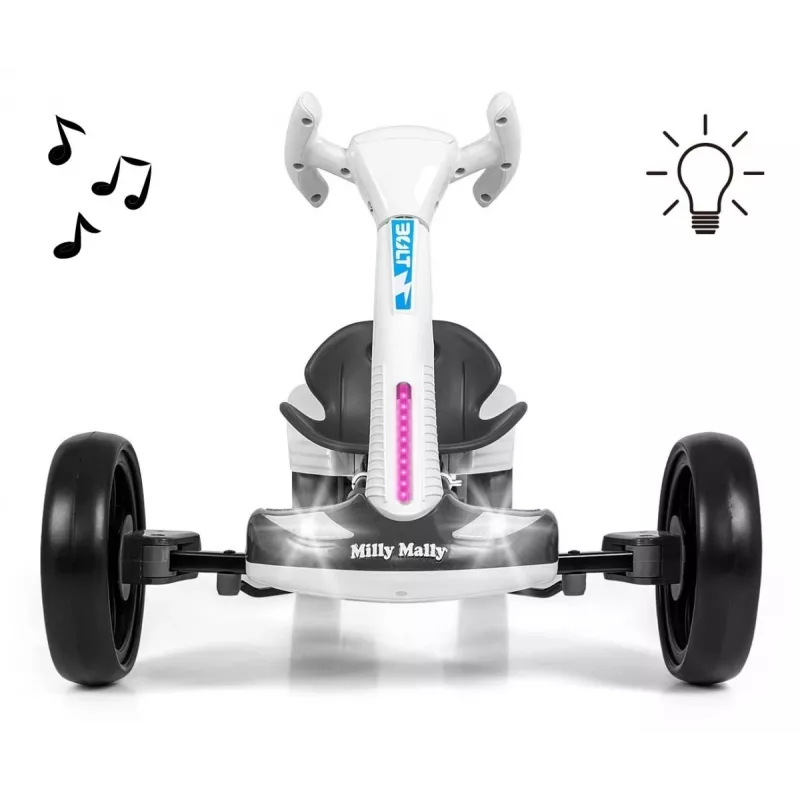 MILLY MALLY Go-kart na batériu Bolt biela