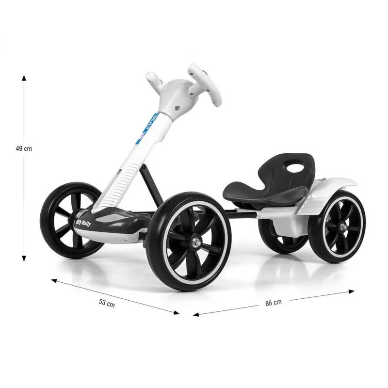 MILLY MALLY Go-kart na batériu Bolt biela