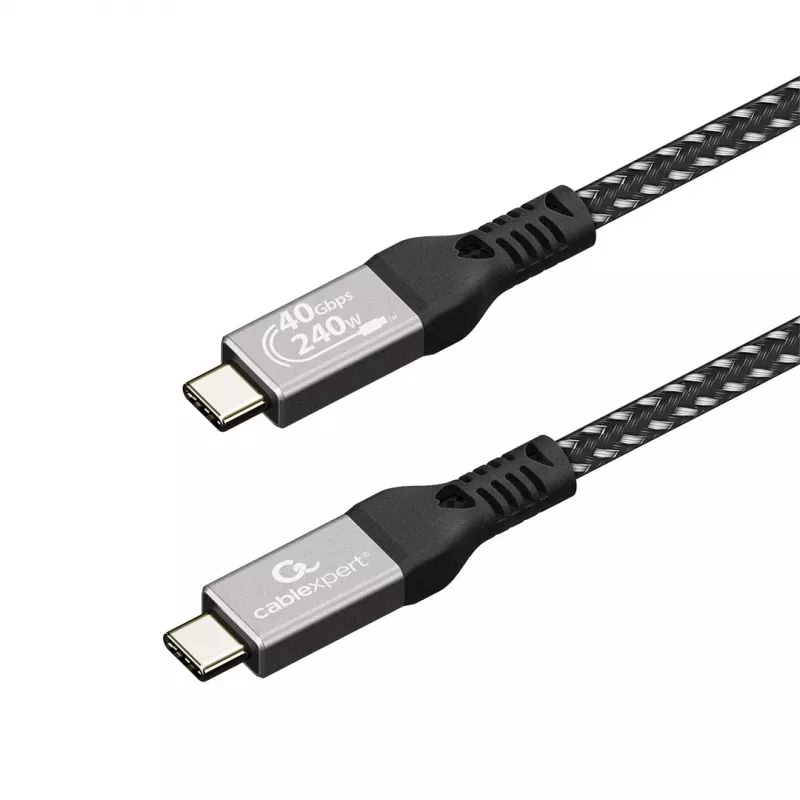 Gembird CCBP-USB4-CMCM240-0.5M Premium USB4 Type-C nabíjací a dátový kábel, 40 Gbit/s, 240 W, 0,5 m