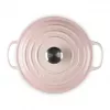 Le Creuset Signature liatinový okrúhly dusací hrniec 20 cm Shell Pink