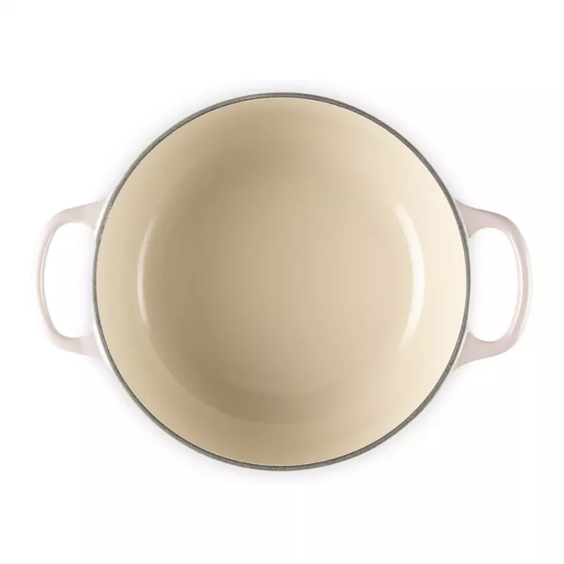 Le Creuset Signature liatinový okrúhly dusací hrniec 20 cm Shell Pink
