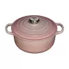 Le Creuset Signature liatinový okrúhly dusací hrniec 20 cm Shell Pink
