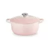 Le Creuset Signature liatinový okrúhly dusací hrniec 20 cm Shell Pink