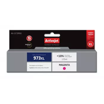 Activejet AH-973MRX kompatibilná atramentová kazeta, Premium, 105 ml, purpurová, náhrada za HP 973XL F6T82AE