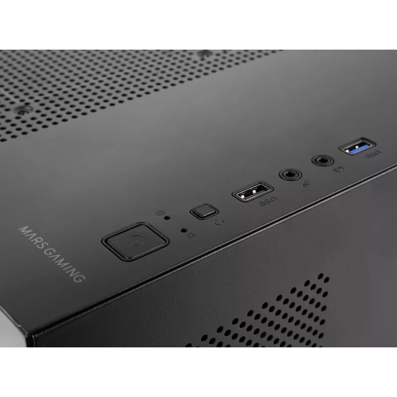 TACENS Mars Gaming MC-3TLITE Mini Tower čierna Tempered Glass FRGB skriňa