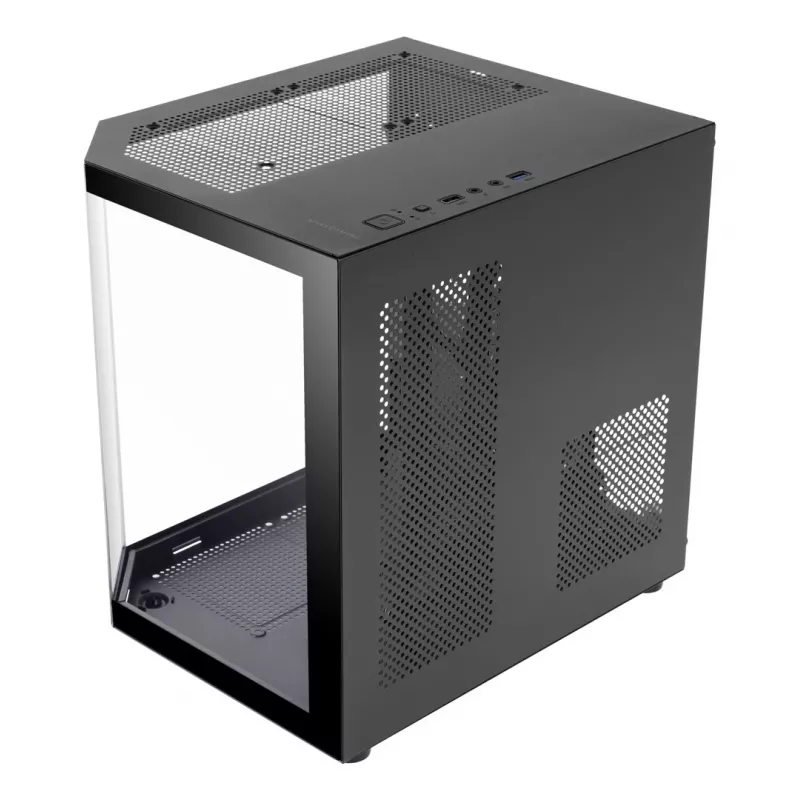TACENS Mars Gaming MC-3TLITE Mini Tower čierna Tempered Glass FRGB skriňa