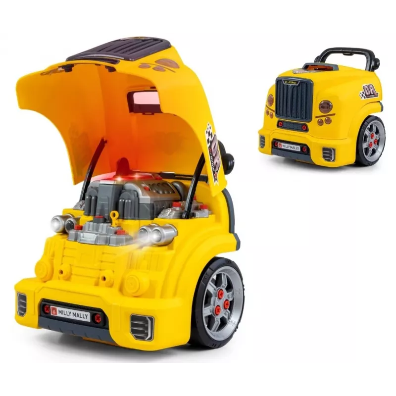 MILLY MALLY Mechanic Workshop Set s rozloženým motorom N-Gine Yellow