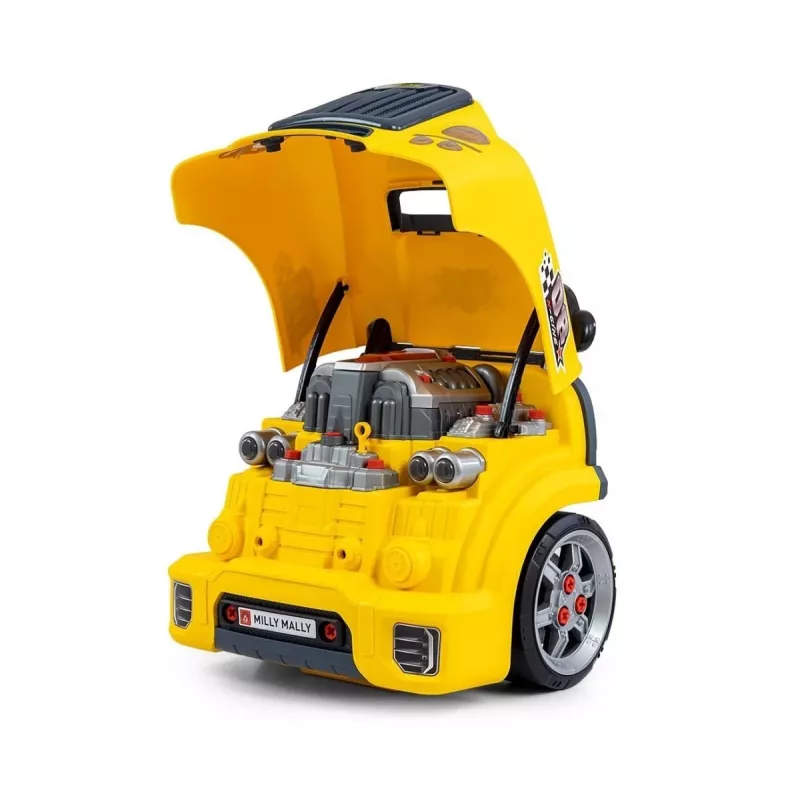 MILLY MALLY Mechanic Workshop Set s rozloženým motorom N-Gine Yellow