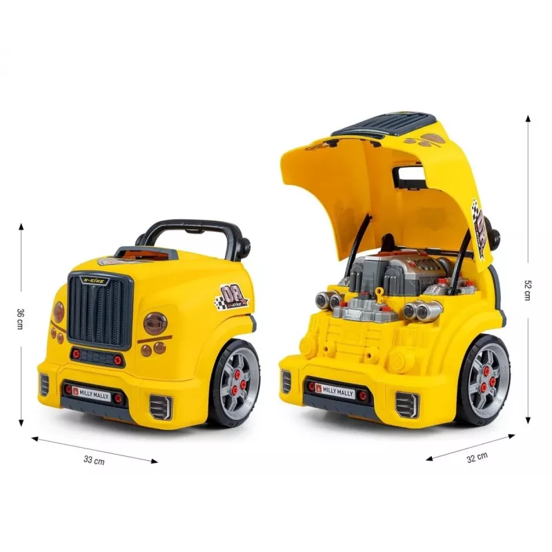 MILLY MALLY Mechanic Workshop Set s rozloženým motorom N-Gine Yellow