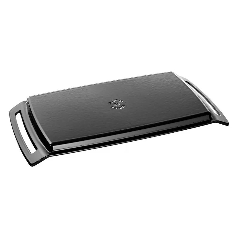 Staub Plancha liatinová grilovacia platňa vhodná na indukciu, 38 cm, čierna