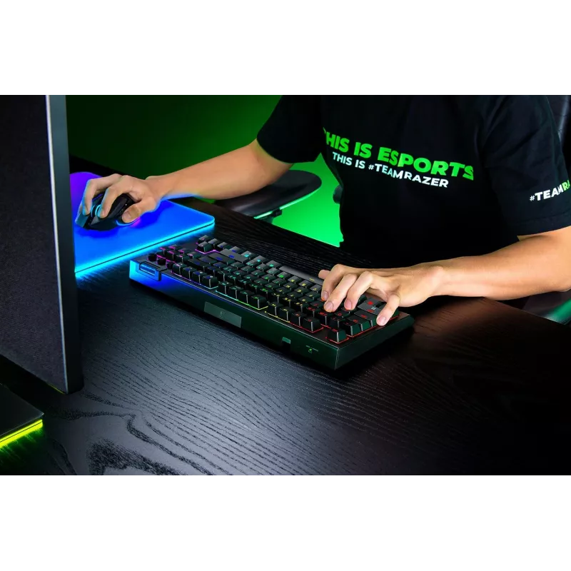 Razer BlackWidow V4 Tenkeyless HyperSpeed Orange Switch klávesnica - US Layout