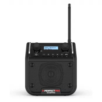 PerfectPro DABPRO stavebné rádio DAB+ FM Bluetooth IP65 čierne