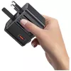 USAMS cestovný adaptér 25W 4in1 US/AU/EU/UK čierny CC309