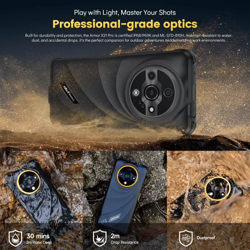 ULEFONE ARMOR X31 PRO 8/256GB čierny odolný mobilný telefón