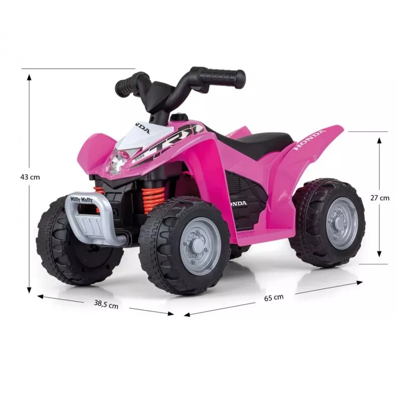 MILLY MALLY štvorkolka Honda ATV na batériu ružová