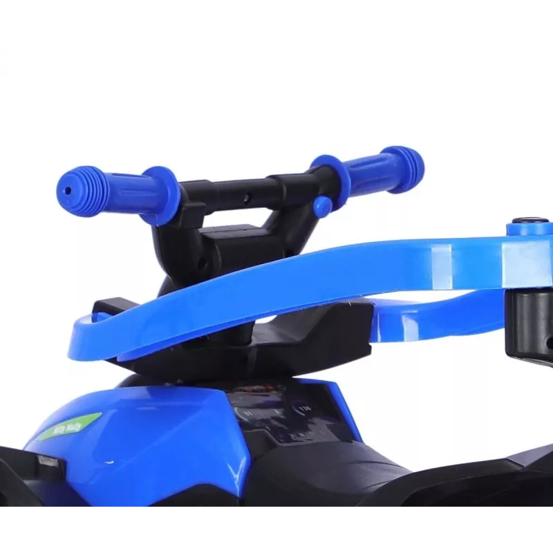 MILLY MALLY detský bicykel s tlačnou tyčou Wildblau