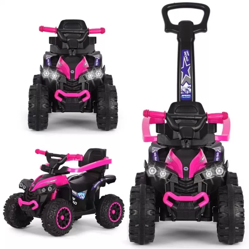 MILLY MALLY detský bicykel s tlačnou tyčou Wild Pink 12