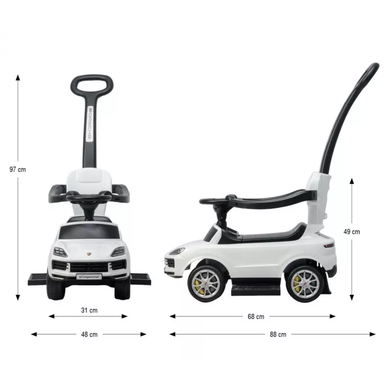 MILLY MALLY odrážadlo Push Car Porsche Cayenne biele