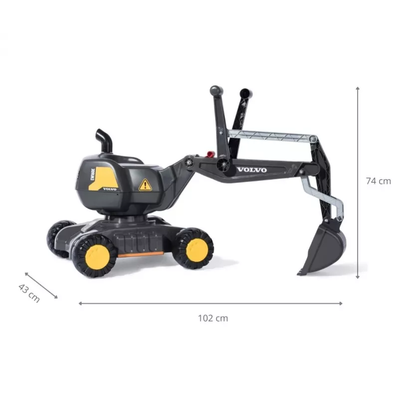 MILLY MALLY Rolly Toys Digger Volvo jazdné hračkárske vozidlo